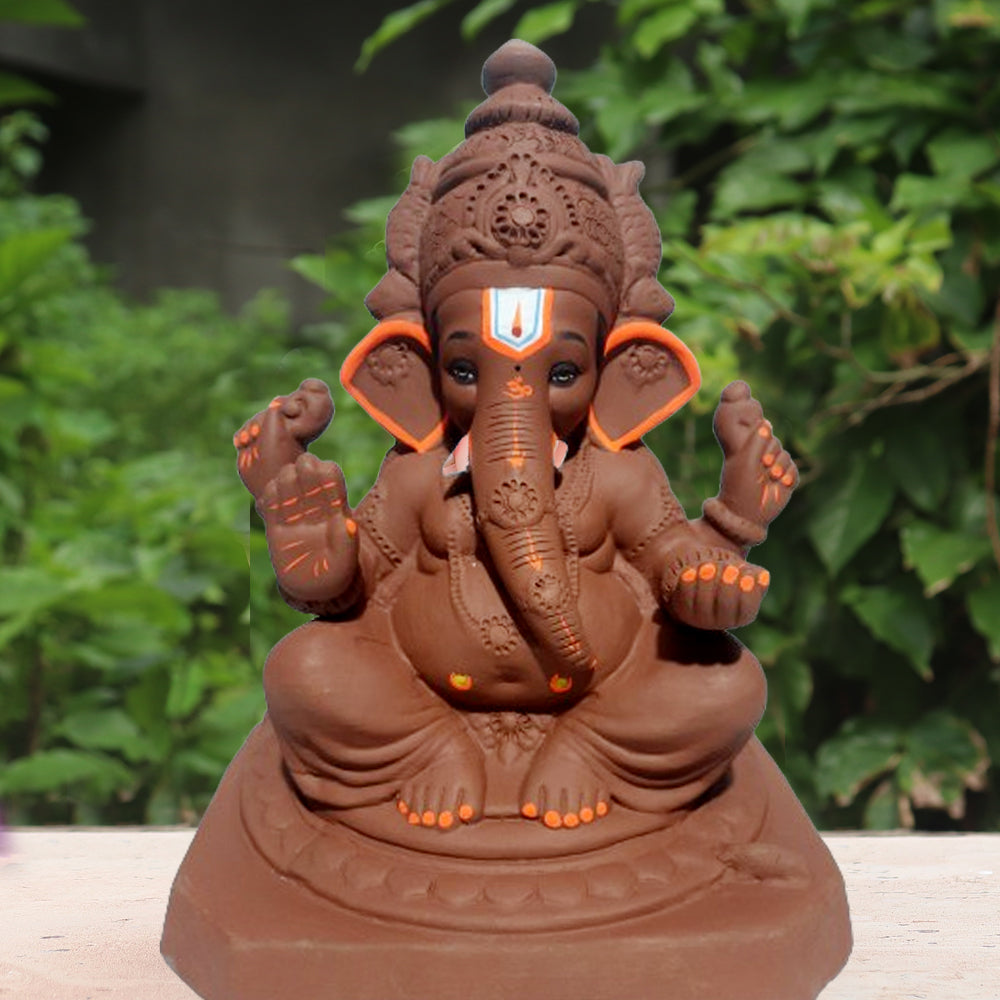 Balaji Ganesh Murti Red Soil ( 15 inch )