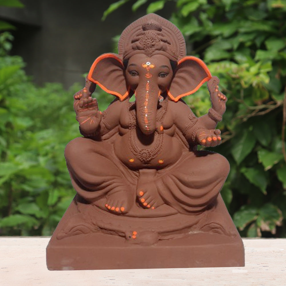 Varada Ganpati Murti Red Soil ( 18 inch )