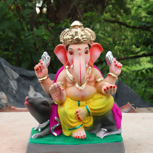 Ganpati Murti Yellow ( 12 inch )