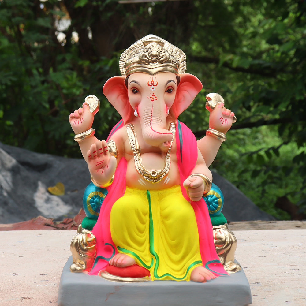 Ganpati Murti Yellow ( 12 inch )