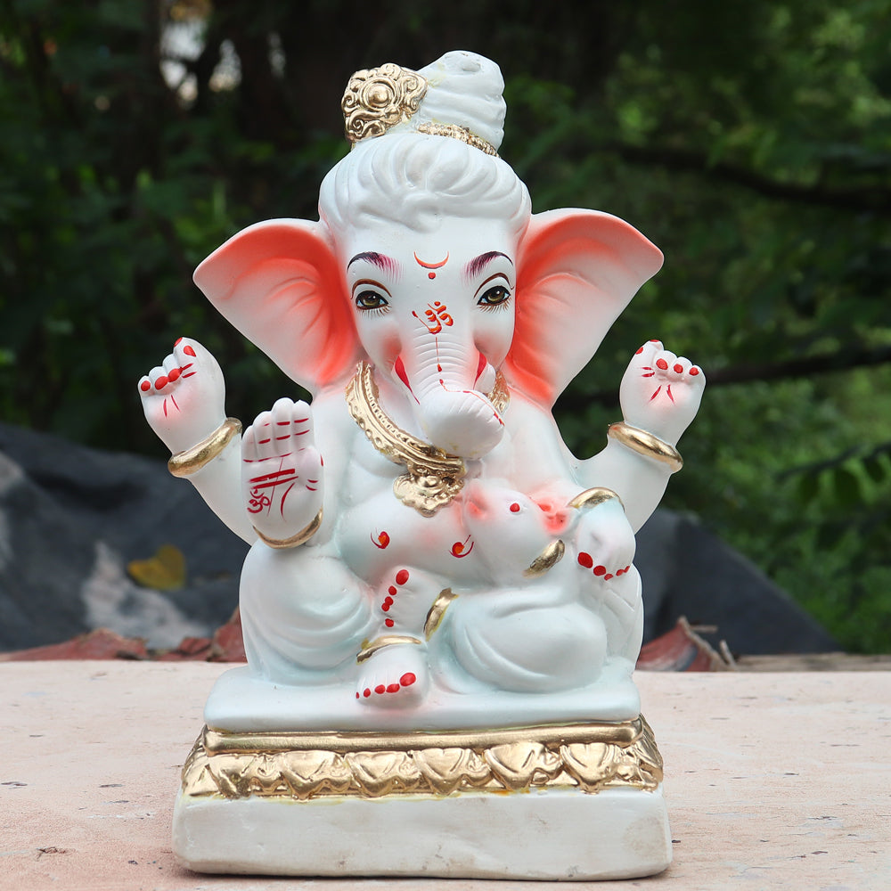 Ganpati Murti White ( 12 inch )