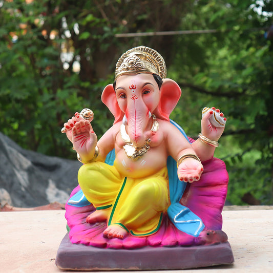 Ganpati Murti Yellow ( 12 inch )