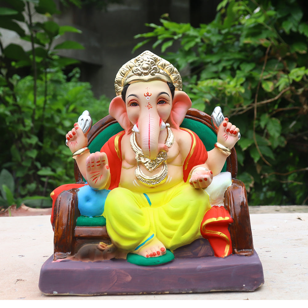 Ganpati Murti Yellow ( 12 inch )