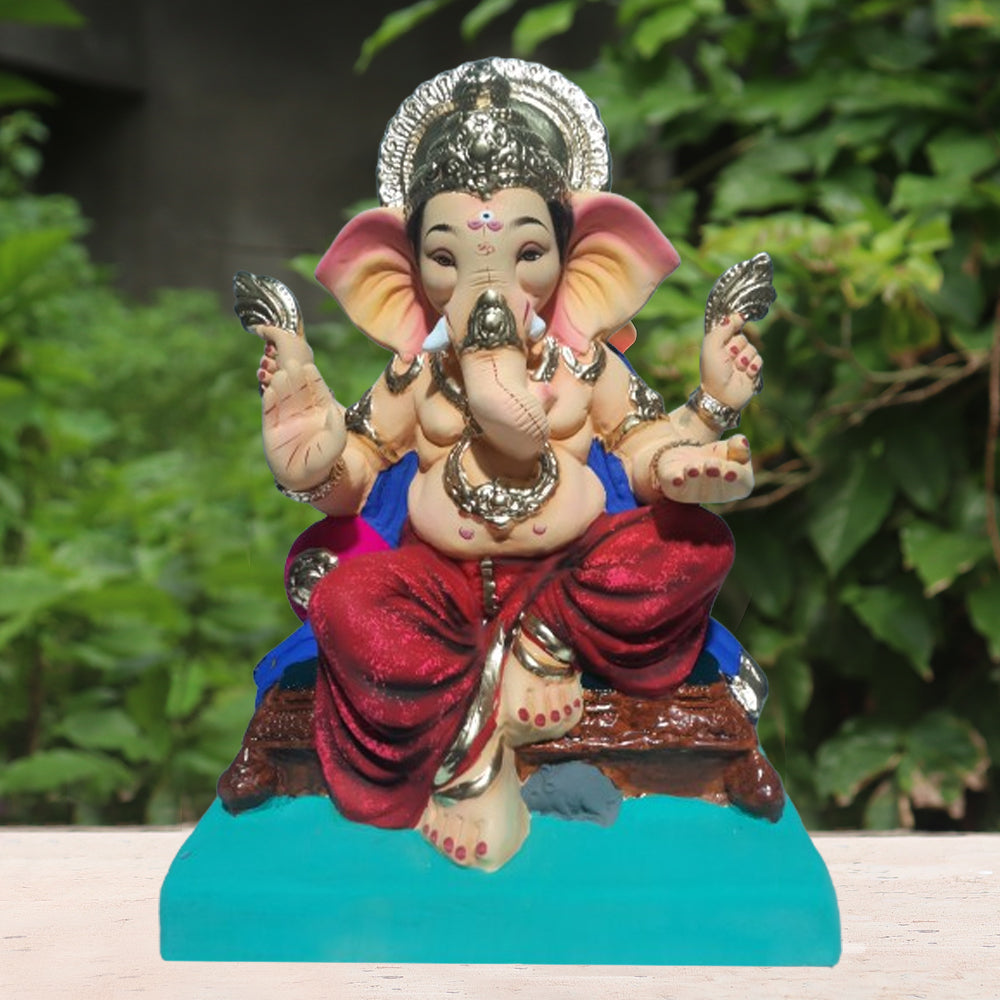 Ganpati Murti Maroon ( 18 inch )