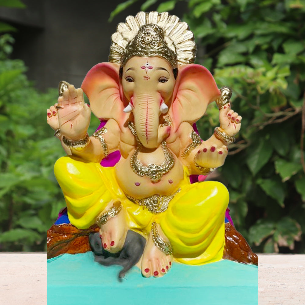 Ganpati Murti Yellow ( 18 inch )