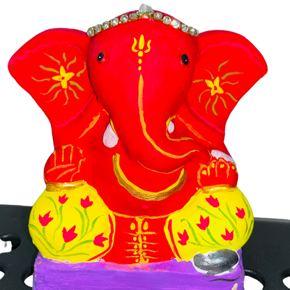 Ibhanan Namah Ganesh Painting DIY Kit ( Includes Murti, Paint Brush & Paint)