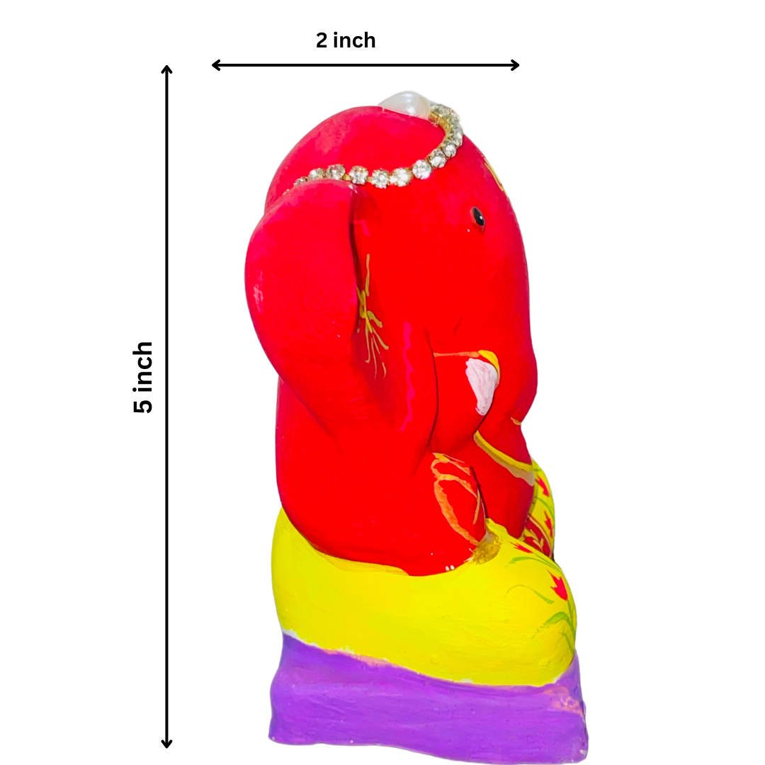 Ibhanan Namah Ganesh Painting DIY Kit ( Includes Murti, Paint Brush & Paint)