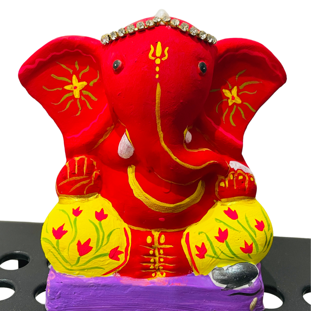 Ibhanan Namah Ganesh Painting DIY Kit ( Includes Murti, Paint Brush & Paint)