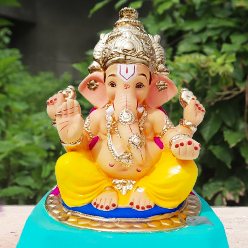 Ganpati Murti Yellow ( 15 inch )