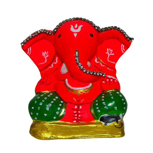 Ibhanan Namah Ganesh Painting DIY Kit ( Includes Murti, Paint Brush & Paint)