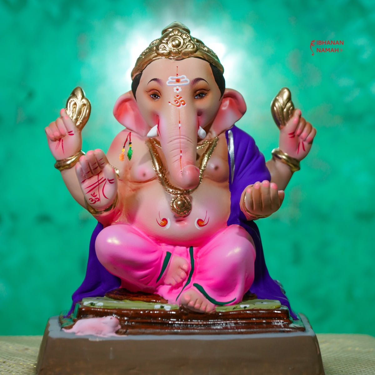 Chaturbhuj Ganpati Murti ( 12 inch )