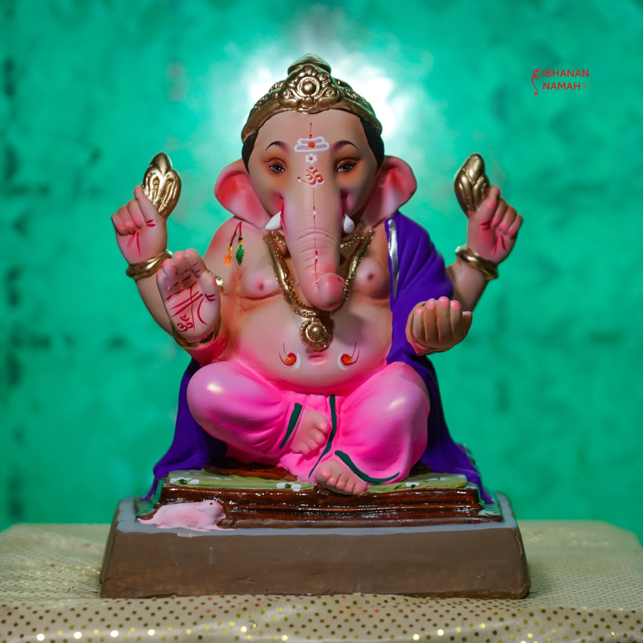 Chaturbhuj Ganpati Murti ( 12 inch )